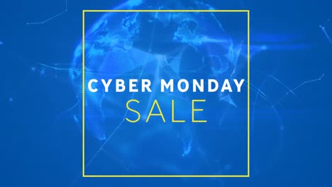 Cyber-Monday-Verkauf-Auf-Blauem-Hintergrund