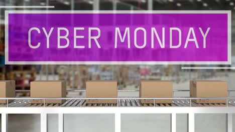 Cyber-Monday-Mit-Paketen-Auf-Förderbändern