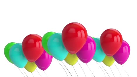Luftballons-Auf-Weißem-Hintergrund