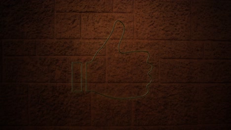 Thumbs-up-neon-sign-on-brick-wall-4k