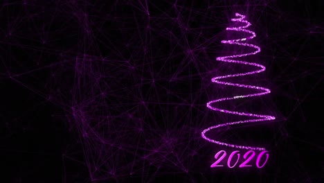 2020-and-Christmas-tree-in-purple