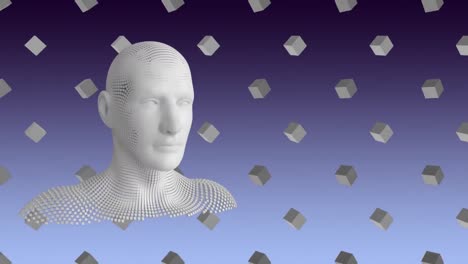 Moving-human-bust-with-3d-geometric-shapes