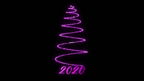 2020-Und-Weihnachtsbaum-In-Lila