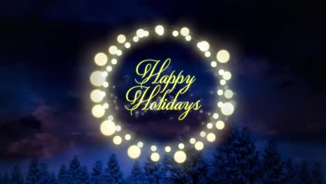 Happy-Holidays-in-a-glowing-frame