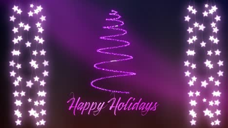 Happy-Holidays-and-Christmas-tree-in-purple