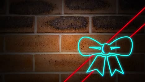 Ribbon-and-bow-neon-sign-on-brick-wall
