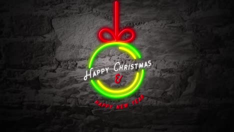 Happy-Christmas-&-Happy-New-Year-neon-sign-on-wall
