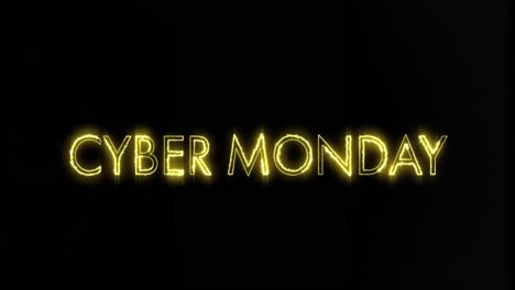 Cyber-Monday-Auf-Schwarzem-Hintergrund-4k