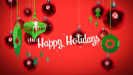 Happy-Holidays-written-on-red-background