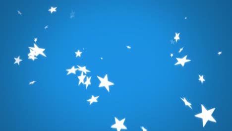 Sterne-Fallen-Auf-Einen-Blauen-Hintergrund