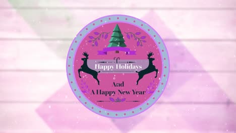 Felices-Fiestas-Y-Un-Feliz-Año-Nuevo-Escrito-En-Una-Etiqueta
