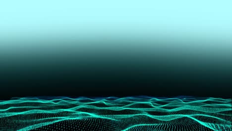 Green-waves-on-a-pale-blue-background