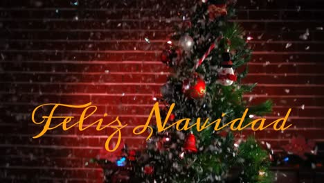Feliz-Navidad-Written-Over-Christmas-Tree