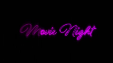 Movie-night-sign-in-purple-neon-on-black-background
