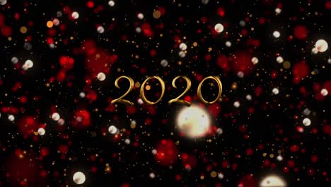 2020-über-Leuchtenden-Lichtern-Geschrieben