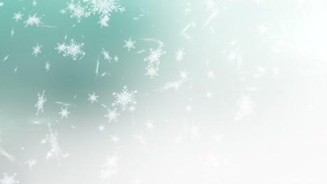Snow-falling-on-green-background