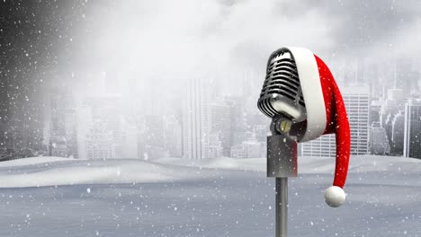 Microphone-and-Santa-hat