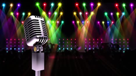 Microphone-and-twinkling-spotlights