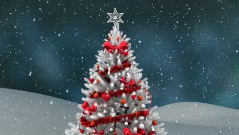 Snow-falling-and-Christmas-tree