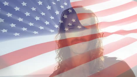 Bandera-Americana-Ondeando