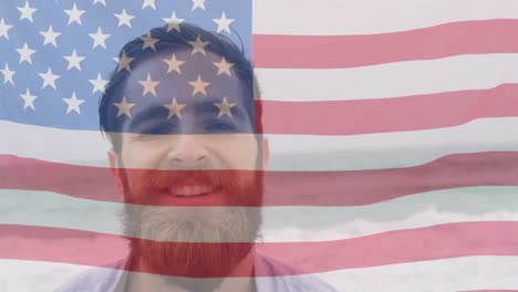 Amerikanische-Flagge-Weht