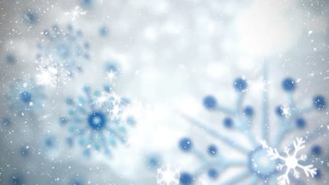 Nieve-Cayendo-Sobre-Fondo-Azul