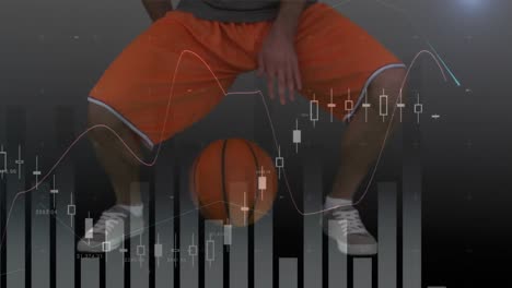 Datenverarbeitung-Mit-Spielendem-Basketballspieler