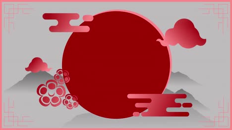 Animation-Eines-Roten-Kreises-Für-Das-Chinesische-Neujahr