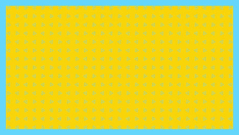 Animation-of-turquoise-spots-on-yellow-background