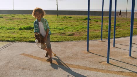 Little-boy-having-fun-at-playground