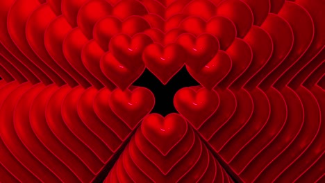 Hearts-appearing-on-black-background