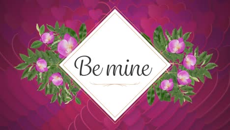 Be-mine-text-on-pink-background