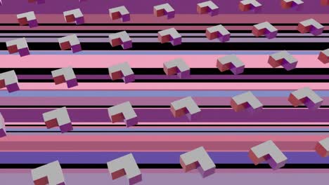 Animation-Violetter-Formen-Auf-Violettem-Hintergrund
