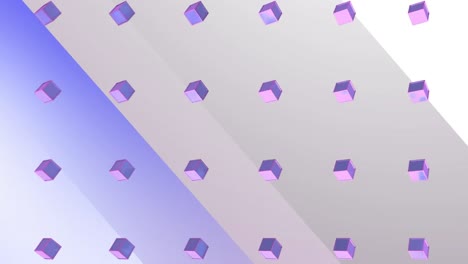 Animation-of-squares-in-purple-background