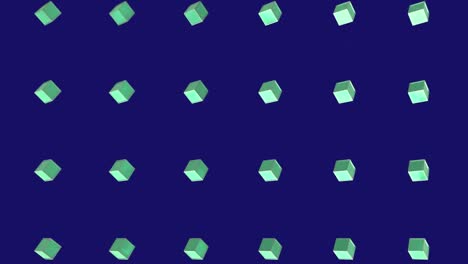 Animation-of-green-squares-in-purple-background