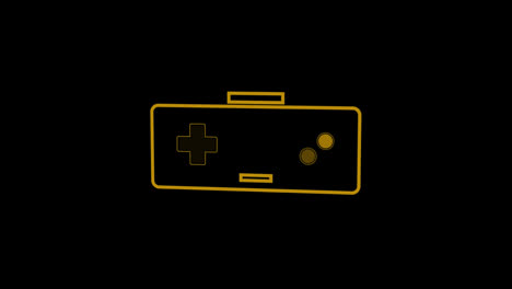 Animation-of-yellow-video-game-logo