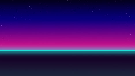 Animation-of-road-with-blue-and-pink-sky-at-night