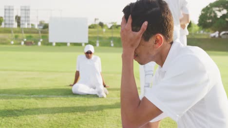 Cricket-player-holding-his-head-after-the-match