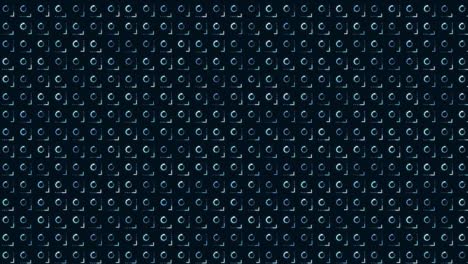 Animation-of-multiple-rows-of-abstract-shapes-on-dark-background