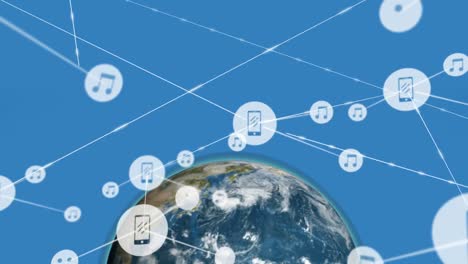 Steckverbinder-Bewegen-Und-Digitale-Daten-Mit-Digitalem-Globus