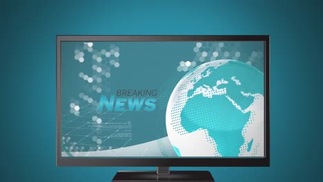 Nachrichtenbildschirm-Mit-Aktuellen-Nachrichten-In-Blau-Und-Grau