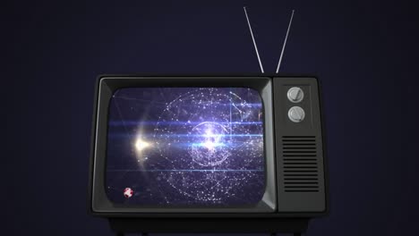 Vintage-TV-Nachrichtenbildschirm-Mit-Dem-Wort-„News“-In-Roter-Schrift