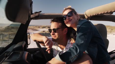 Couple-in-love-enjoying-free-time-on-road-trip-together