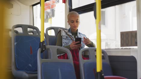 Mixed-race-woman-taking-the-bus