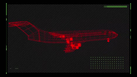 Animation-Einer-Technischen-3D-Zeichnung-Eines-Flugzeugmodells