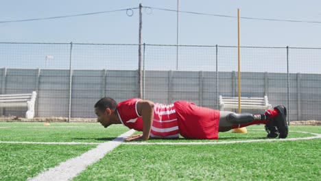 Soccer-player-training-on-field