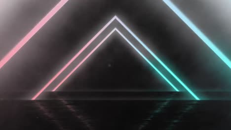 Animation-of-triangle-geometric-neon-glowing