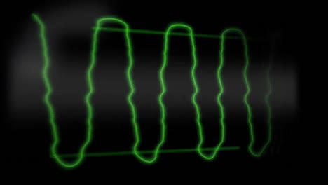 Animation-of-green-line-moving-in-dark-background