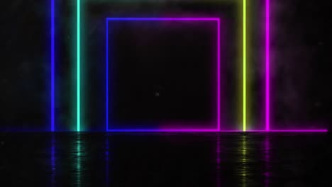 Neon-Geometric-Shapes-on-Black-background