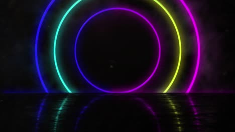 Neon-Geometric-Shapes-on-Black-background